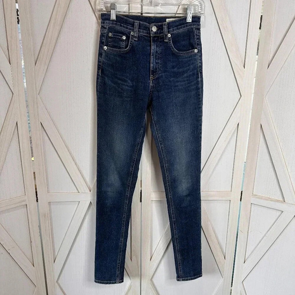 rag & bone / JEAN High Rise Skinny Jeans in Worn - Picture 2 of 9